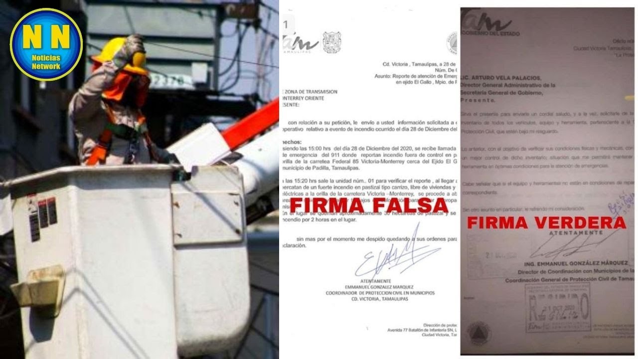 CFE presentó un documento falso sobre incendio que causó apagón